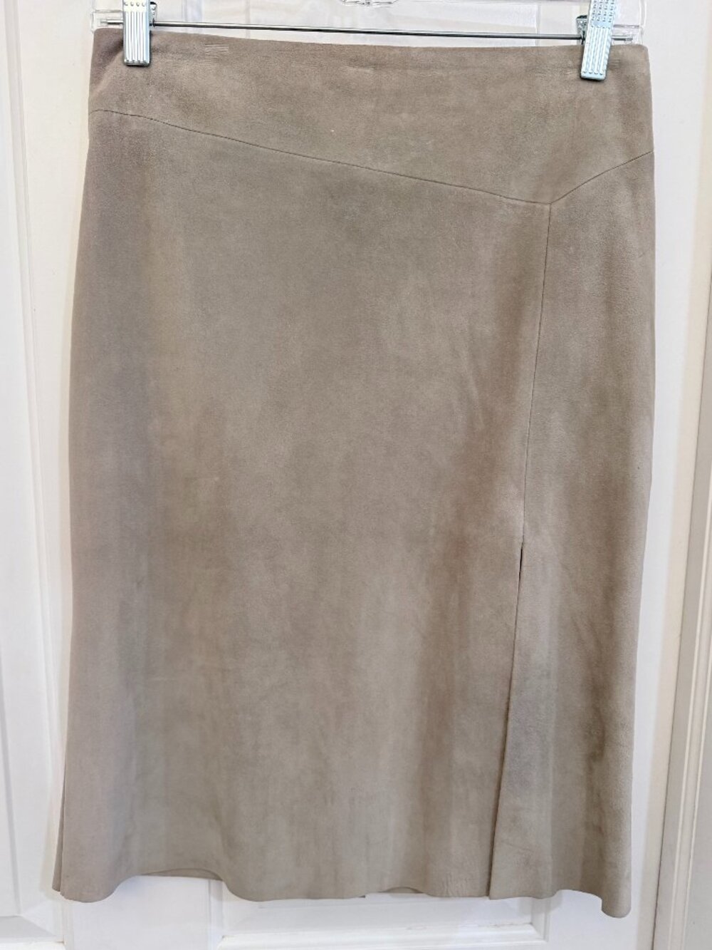 Ralph Lauren Black Label Lamb Suede Skirt 6